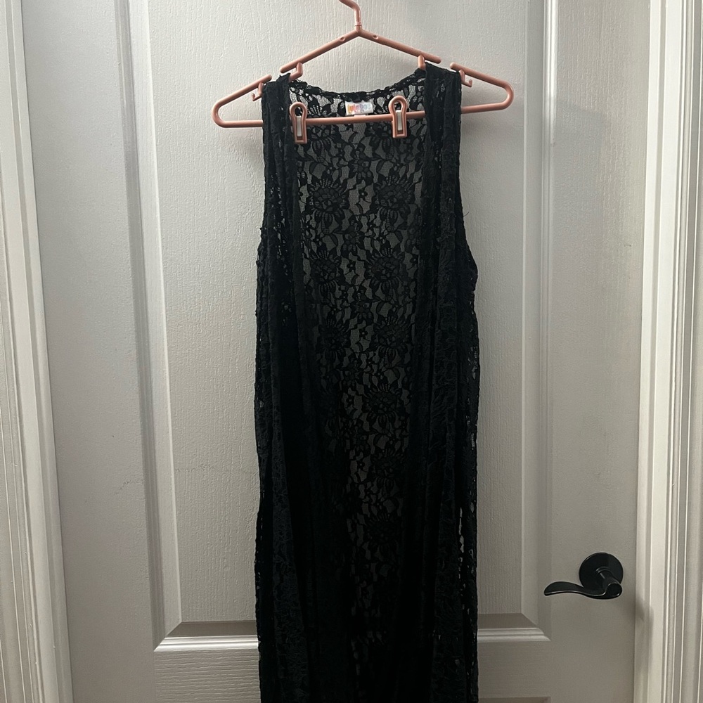 LuLaRoe Black Lace Cardigan